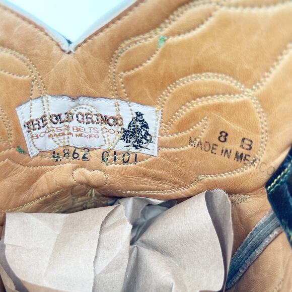 Vintage Y2K Old Gringo Angel Black Blue Short PeeWee Western Cowgirl Boot size 8 - Picture 9 of 10